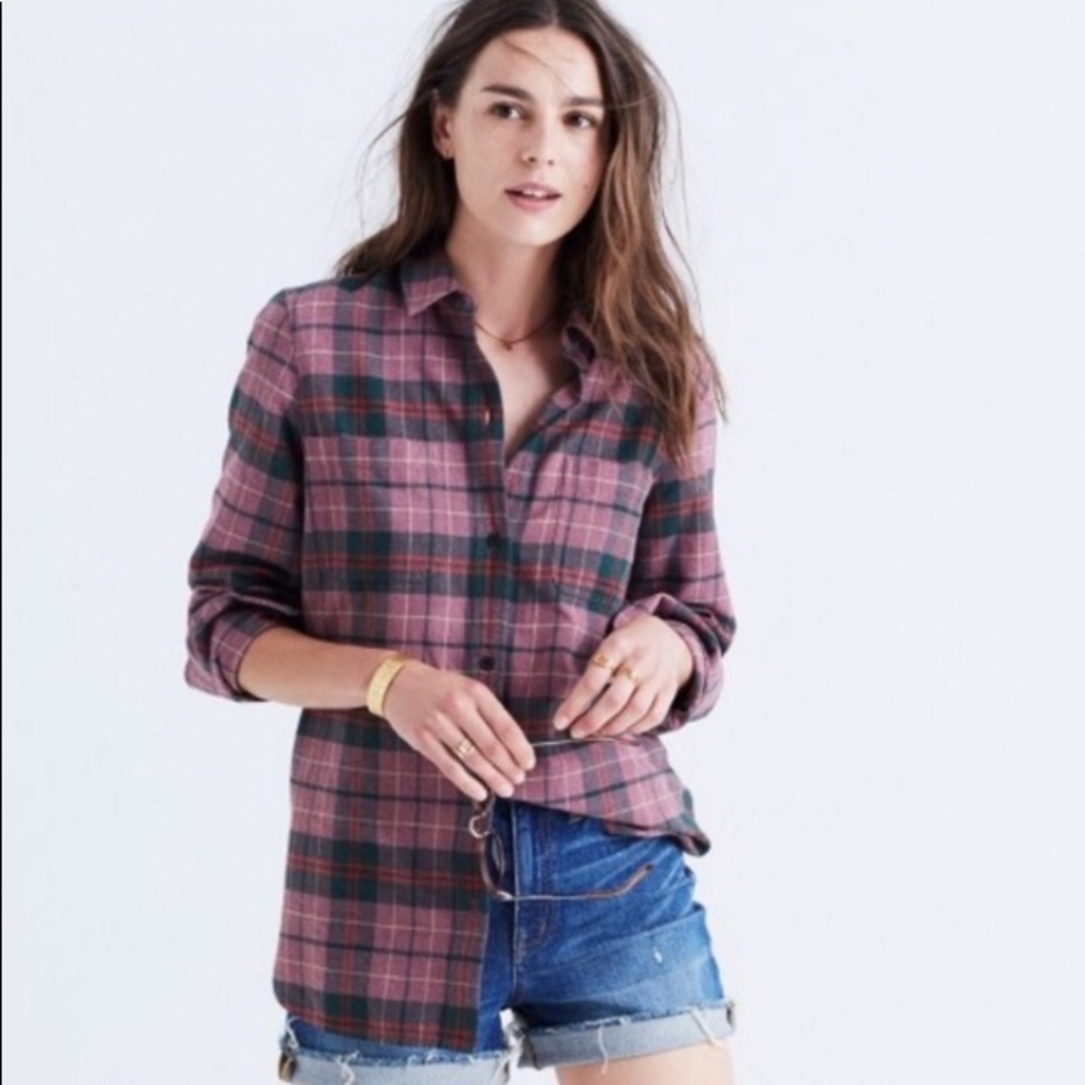 Madewell Ex-Boyfriend Classic Flannel, Nona Plaid
